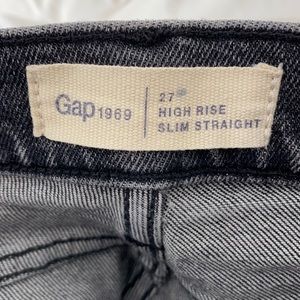 Gap high rise slim straight jeans